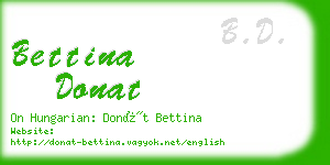 bettina donat business card